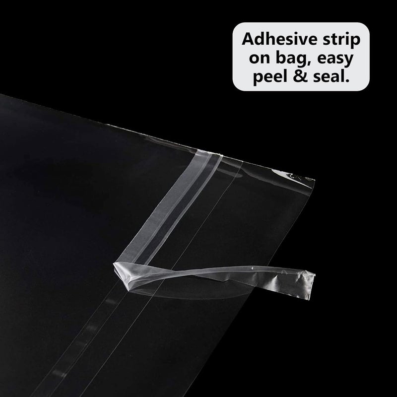 Somime 50 Pack Acid-Free Crystal Clear Sleeves Storage Bags for 12x16 Art Prints/Pictures/Photos/Framing Mat Mattes (Bag Size: 12 2/5" x16 1/2") - Image 4